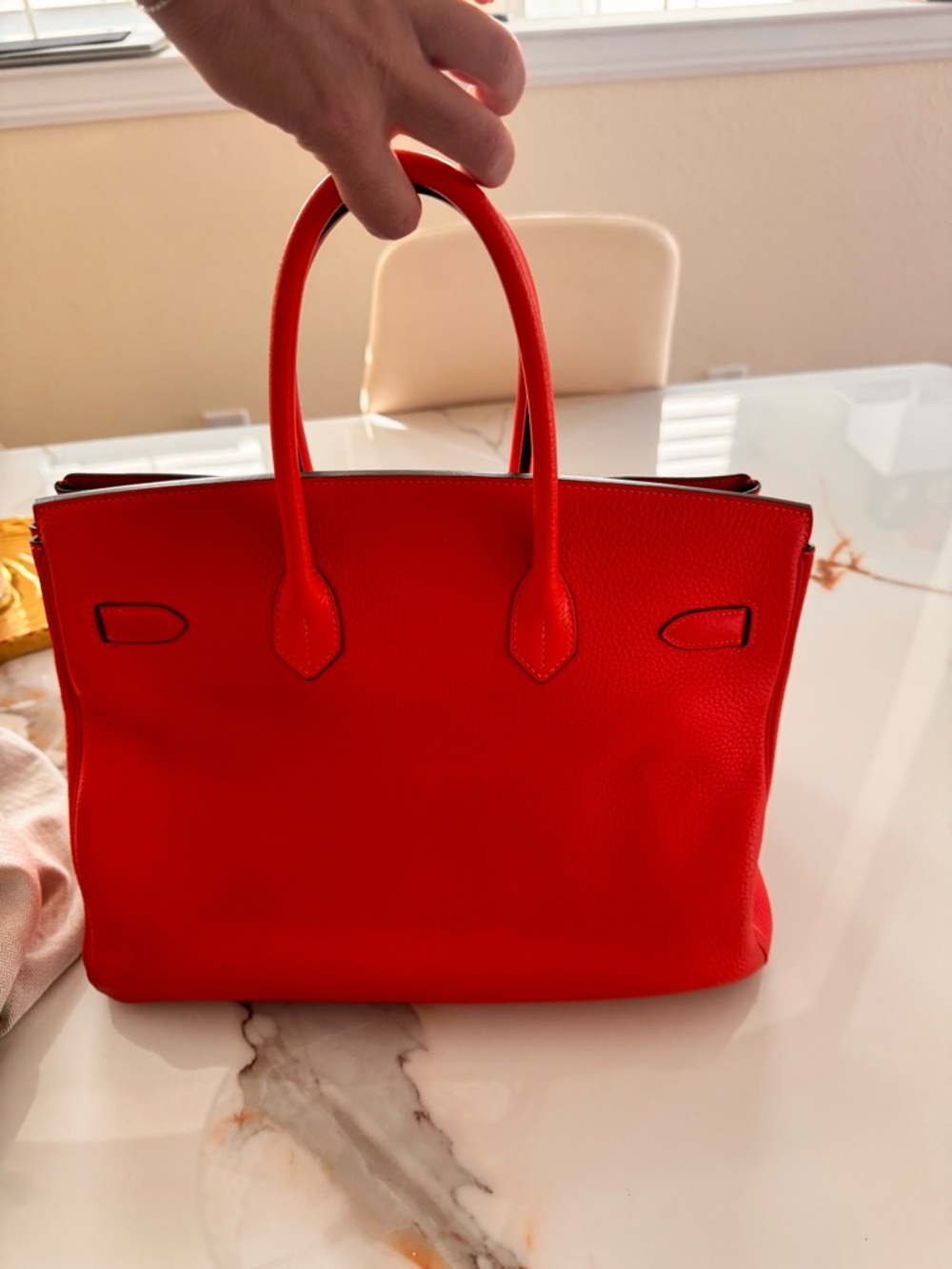 Hermes Birkin 35 clemence rouge pivoine 2015 - Picture 15 of 16